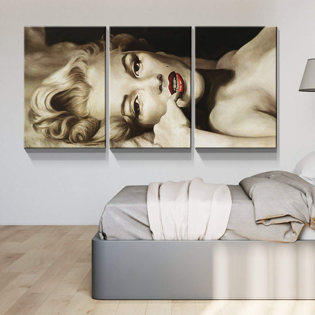 Amazon.co.jp: Denozer 3パネル マリリン・モンロー キャンバス